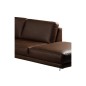 Canapé d'angle en 100% TOUT cuir italien de prestige 6/7 places SPENCER, chocolat, angle droit