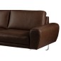 Canapé d'angle en 100% TOUT cuir italien de prestige 6/7 places SPENCER, chocolat, angle gauche
