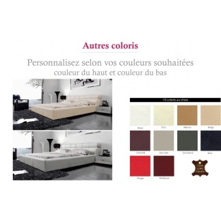 Lit en cuir italien de luxe REVA, personnalisé