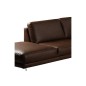 Canapé d'angle en 100% TOUT cuir italien de prestige 6/7 places SPENCER, chocolat, angle gauche