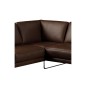 Canapé d'angle en 100% TOUT cuir italien de prestige 6/7 places SPENCER, chocolat, angle gauche