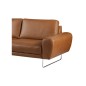 - Canapé d'angle en 100% TOUT cuir italien de prestige 6/7 places SPENCER, marron cognac, angle gauche
