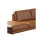 - Canapé d'angle en 100% TOUT cuir italien de prestige 6/7 places SPENCER, marron cognac, angle gauche