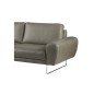 Canapé d'angle en 100% TOUT cuir italien de prestige 6/7 places SPENCER, gris, angle gauche
