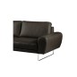 Canapé d'angle en 100% TOUT cuir italien de prestige 6/7 places SPENCER, noir, angle gauche