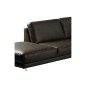 Canapé d'angle en 100% TOUT cuir italien de prestige 6/7 places SPENCER, noir, angle gauche