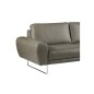 Canapé d'angle en 100% TOUT cuir italien de prestige 6/7 places SPENCER, gris, angle droit