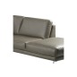 Canapé d'angle en 100% TOUT cuir italien de prestige 6/7 places SPENCER, gris, angle droit
