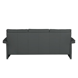 Ensemble Canapé 3 places et 2 places en 100% tout cuir italien vachette COMO, gris foncé