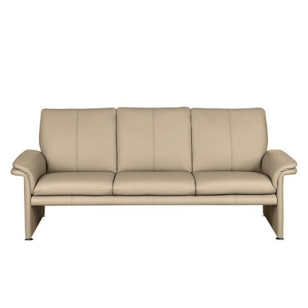 Ensemble Canapé 3 places et 2 places en 100% tout cuir italien vachette COMO, beige