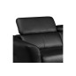 Canapé d'angle en cuir de luxe italien , 5 places BERTI, noir, angle droit
