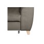 Canapé d'angle convertible en velours luxe 5 places, ASTERIA taupe, angle gauche