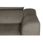 Canapé d'angle convertible en velours luxe 5 places, ASTERIA taupe, angle gauche