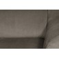 Canapé d'angle convertible en velours luxe 5 places, ASTERIA taupe, angle gauche